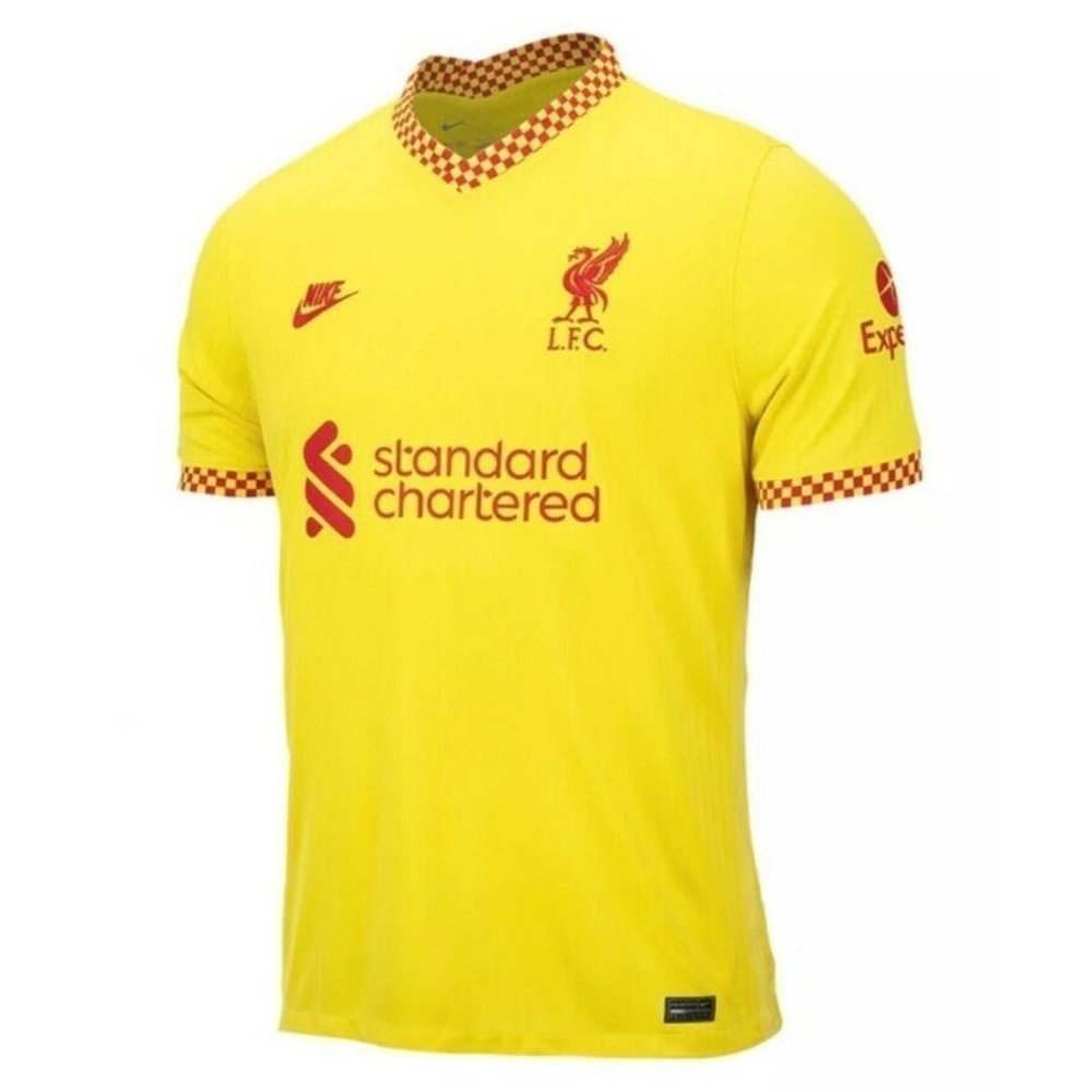 $90 Liverpool FC 20-21 Third Squad Yellow Soccer Jersey Men's Size XXL NWT